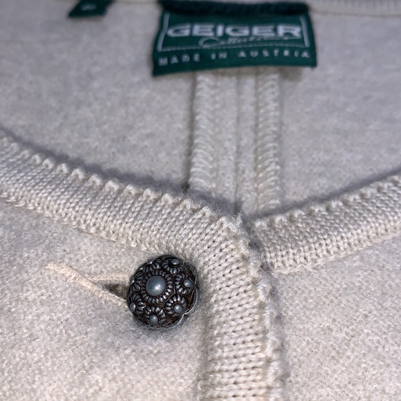GEIGER Collections Vintage Boiled Wool Button Sweater - Picture 3 of 8